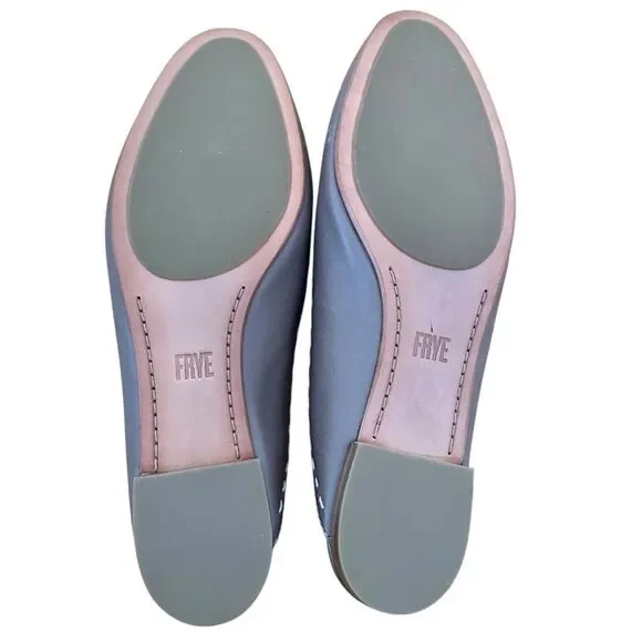 Frye Gwen Pickstitch Mules Slide Size 7.5 Gray New - Picture 6 of 8